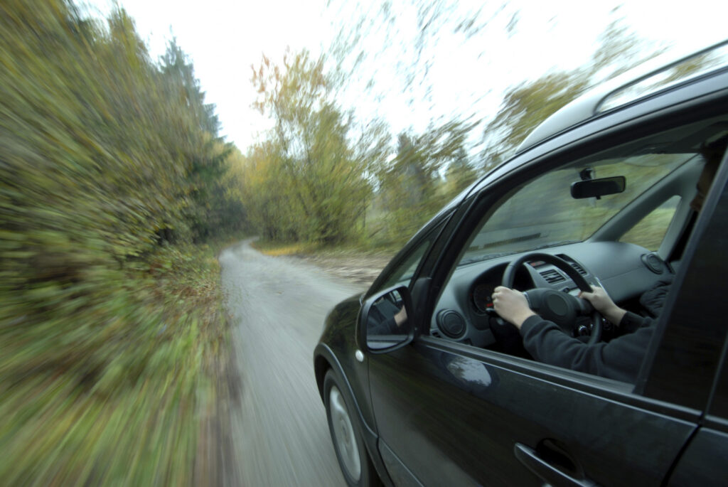 Reckless driving from a sleepy driver.